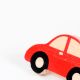 Handcrafted Pine Wood Red Car Knob